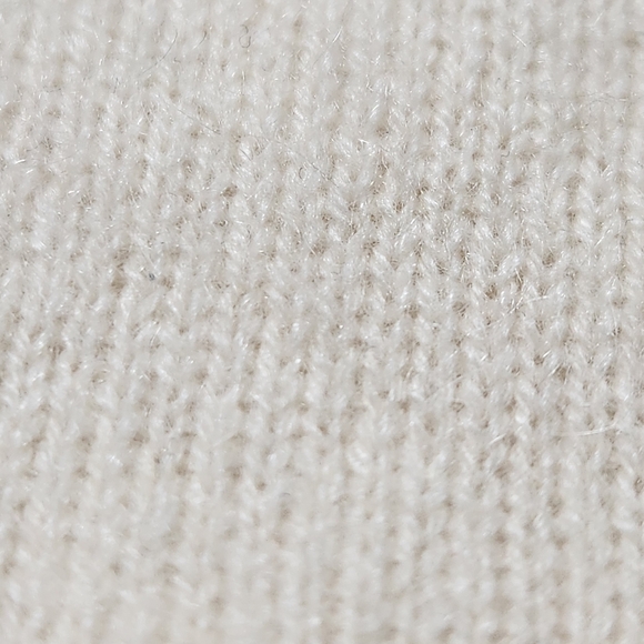 White + Warren 100% Cashmere Wrap Sweater Ivory M Lightweight Structured Knit - Picture 8 of 12